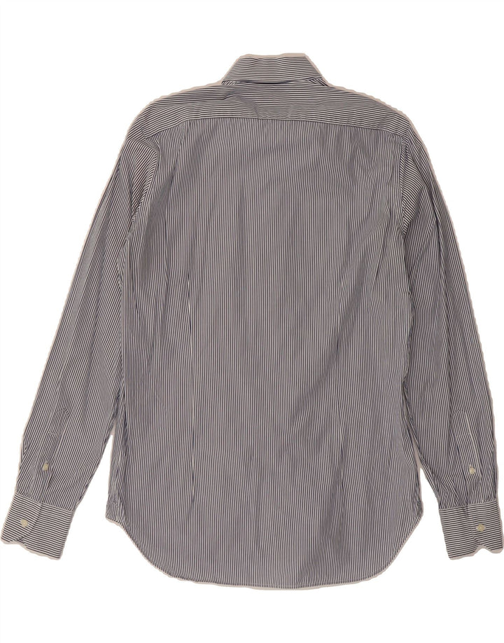 MASSIMO DUTTI Mens Shirt Size 39 15 1/2 Medium Navy Blue Pinstripe Classic Vintage Massimo Dutti and Second-Hand Massimo Dutti from Messina Hembry 