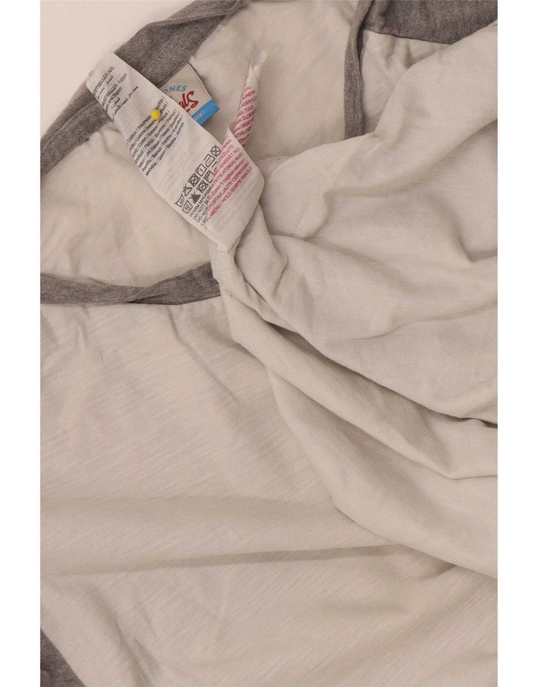 Jack & Jones Mens T-Shirt Top Large White Colourblock Cotton