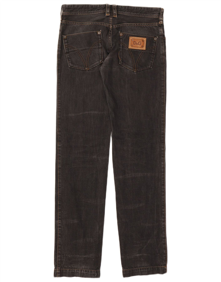 Dolce & Gabbana Womens Comfort Fit Regular Straight Jeans W31 L35 Grey