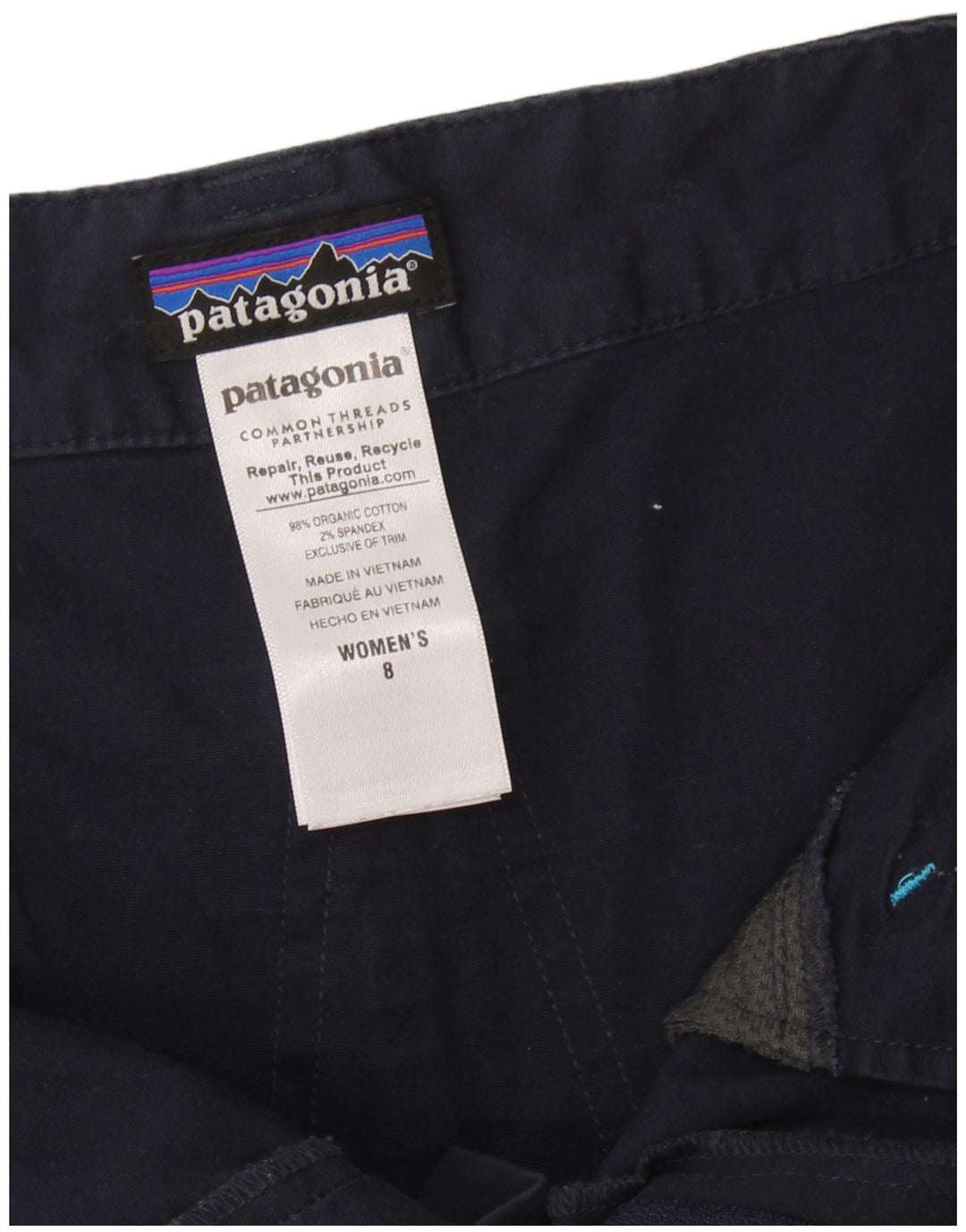Patagonia Womens Straight Cargo Trousers US 8 Medium W32 L28 Navy Blue