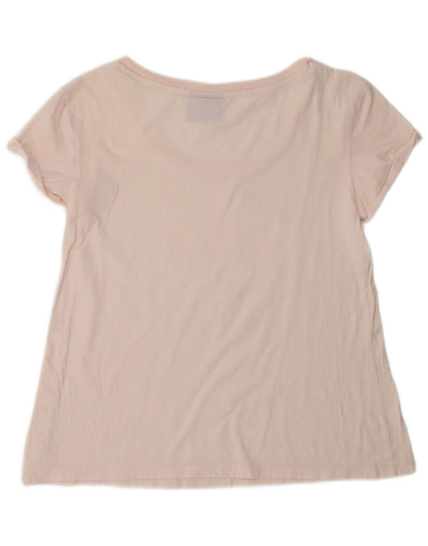 Adidas Womens Graphic T-Shirt Top UK 10 Small Pink Floral