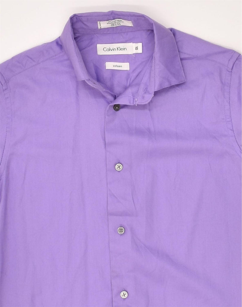 CALVIN KLEIN Boys Shirt 9-10 Years Purple Cotton | Vintage Calvin Klein | Thrift | Second-Hand Calvin Klein | Used Clothing | Messina Hembry 