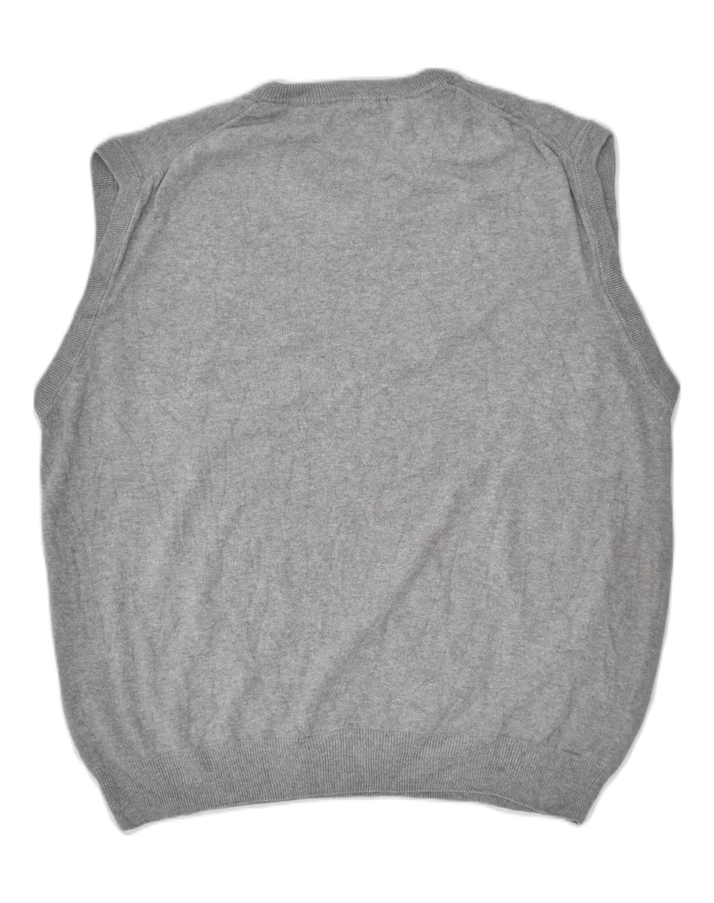 CHAPS Mens Vest Tank Top 2XL Grey Cotton | Vintage & Second-Hand