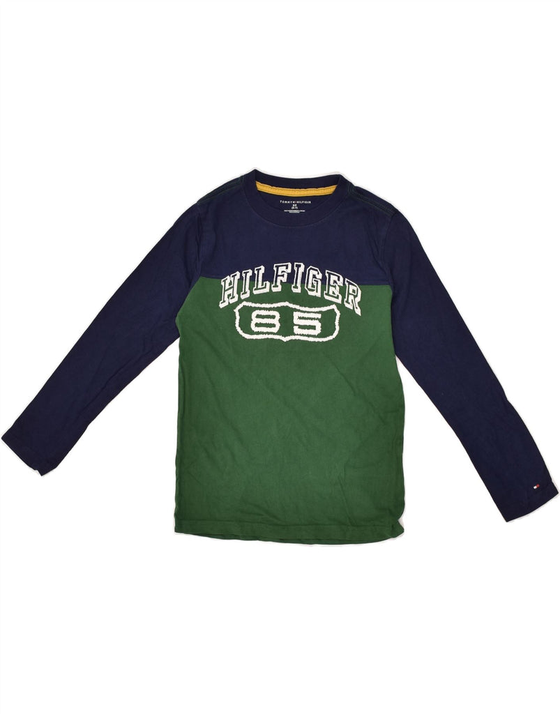 TOMMY HILFIGER Boys Graphic Top Long Sleeve 6-7 Years Small Green | Vintage Tommy Hilfiger | Thrift | Second-Hand Tommy Hilfiger | Used Clothing | Messina Hembry 