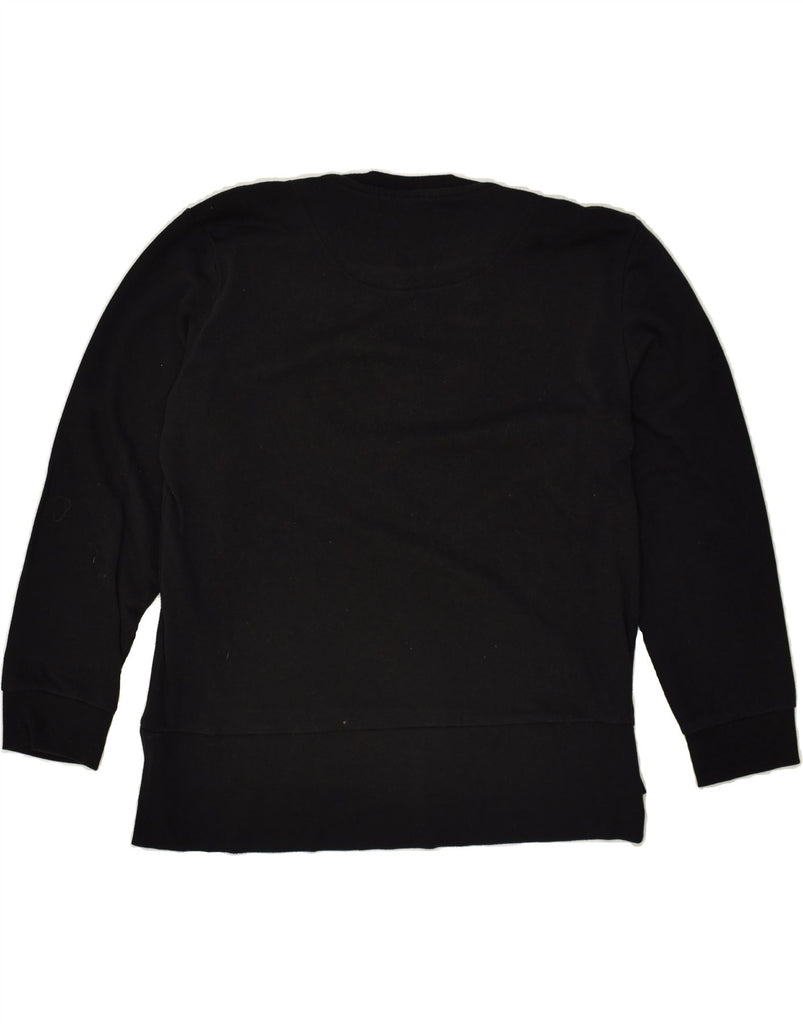 DKNY Womens Graphic Sweatshirt Jumper UK 14 Large Black Cotton | Vintage Dkny | Thrift | Second-Hand Dkny | Used Clothing | Messina Hembry 