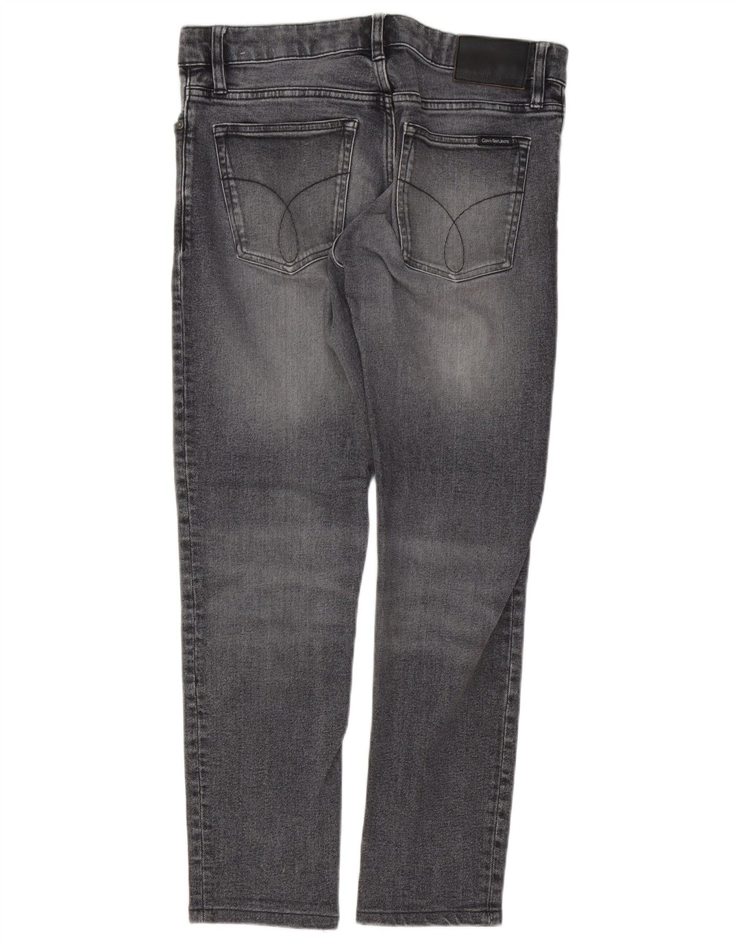 CALVIN KLEIN Mens Straight Jeans W32 L28 Grey Cotton
