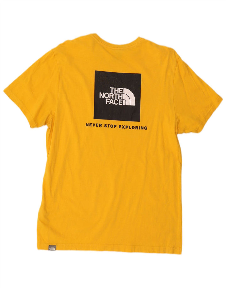 The North Face Mens Graphic T-Shirt Top Medium Yellow Cotton