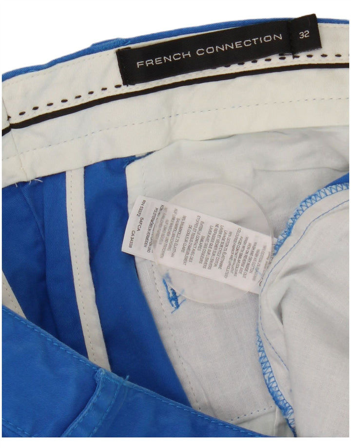 French Connection Mens Slim Chino Trousers W32 L32 Blue Cotton