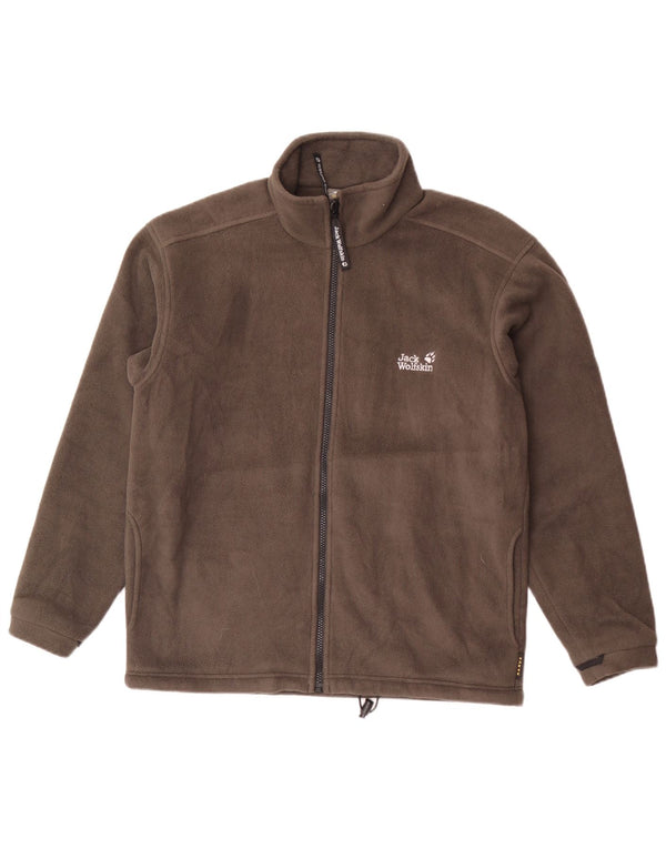 Jack Wolfskin Mens Liner Fleece Jacket UK 34 Small Grey Polyester