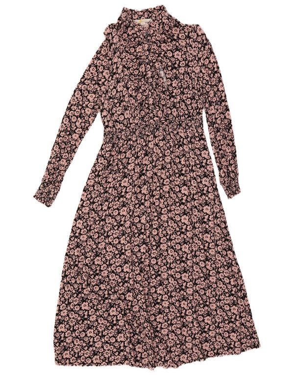 Boden Womens Long Sleeve Maxi Dress UK 18 XL Pink Floral