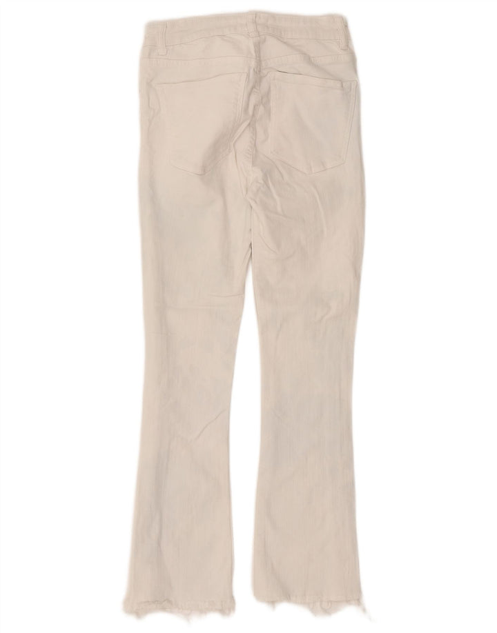 Zara Womens Bootcut Jeans EU 34 2XS W24 L26 White Cotton