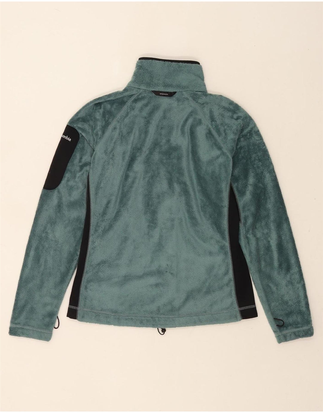 Columbia Womens Fleece Jacket UK 10 Small Green Colourblock Polyester