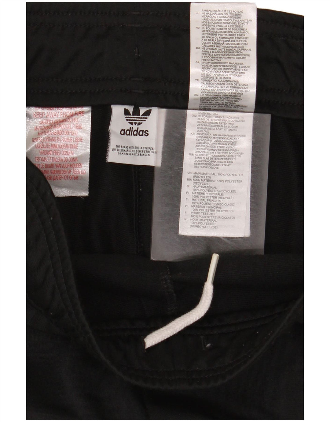 Adidas Boys Tracksuit Trousers Joggers 11-12 Years  Black Polyester
