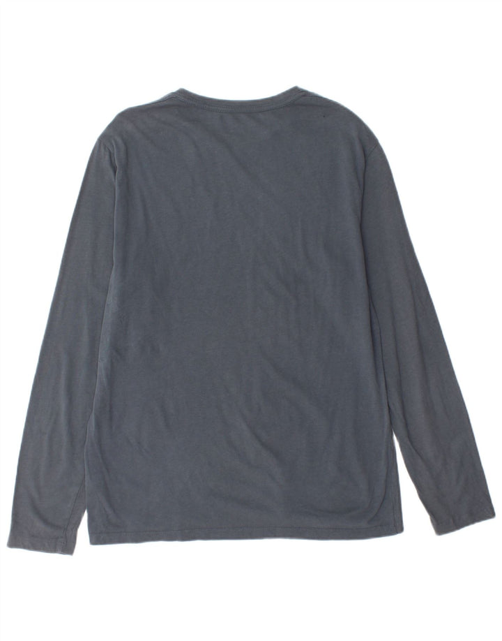 ALL SAINTS Mens Top Long Sleeve Large Grey Cotton