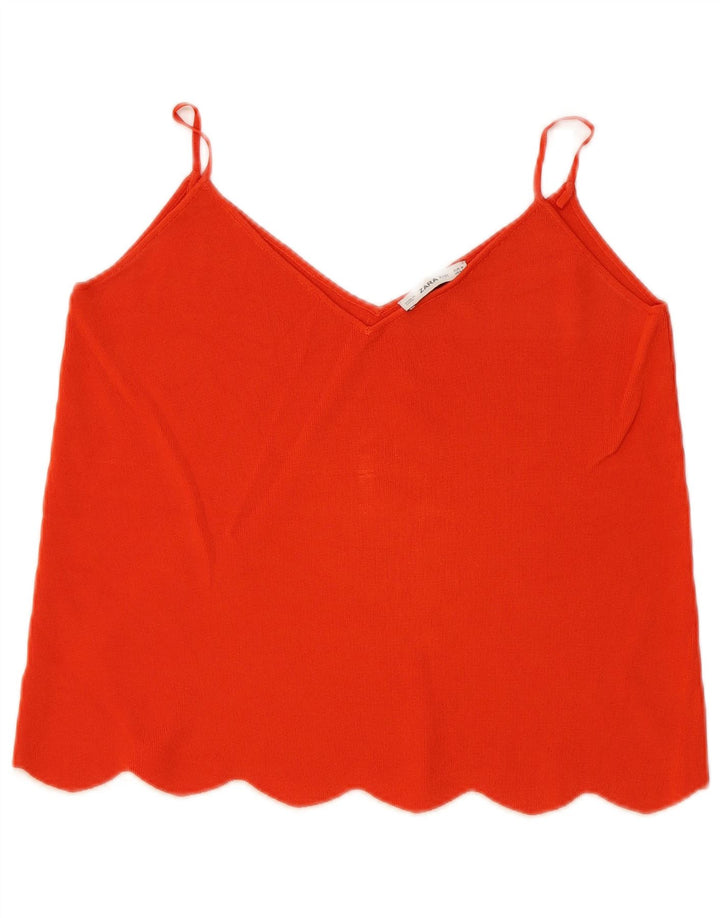 Zara Womens Cami Top UK 12 Medium Red