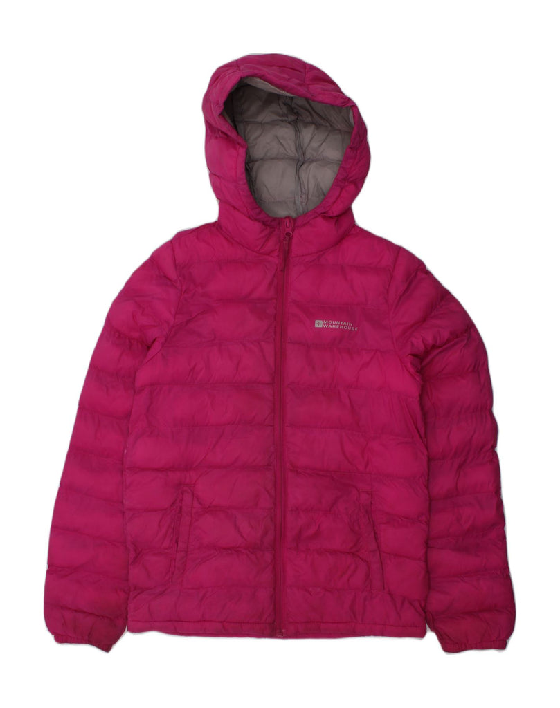 MOUNTAIN WAREHOUSE Girls Hooded Padded Jacket 11-12 Years Pink Nylon | Vintage Mountain Warehouse | Thrift | Second-Hand Mountain Warehouse | Used Clothing | Messina Hembry 