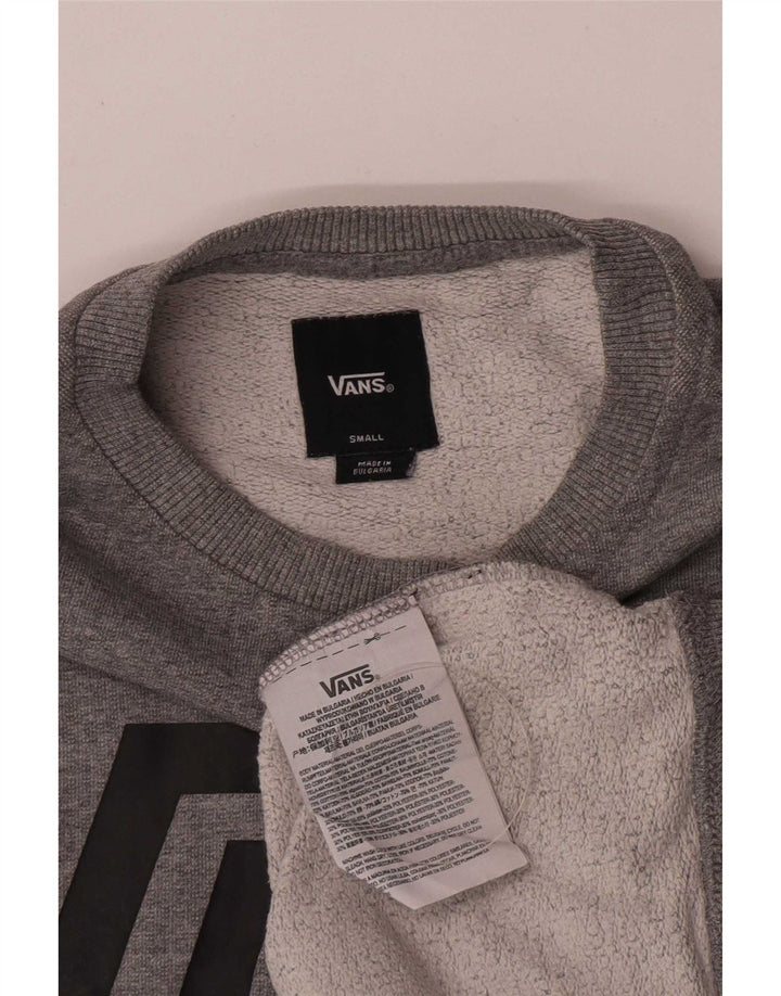 Vans Mens Graphic Sweatshirt Jumper Small Grey Cotton