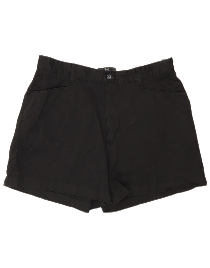 Lee Womens Khakis Casual Shorts US 10 Large W32  Black Cotton