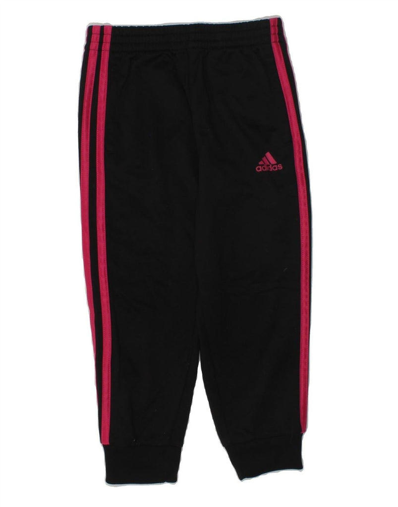 ADIDAS Girls Tracksuit Trousers Joggers 3-4 Years  Black Polyester | Vintage Adidas | Thrift | Second-Hand Adidas | Used Clothing | Messina Hembry 