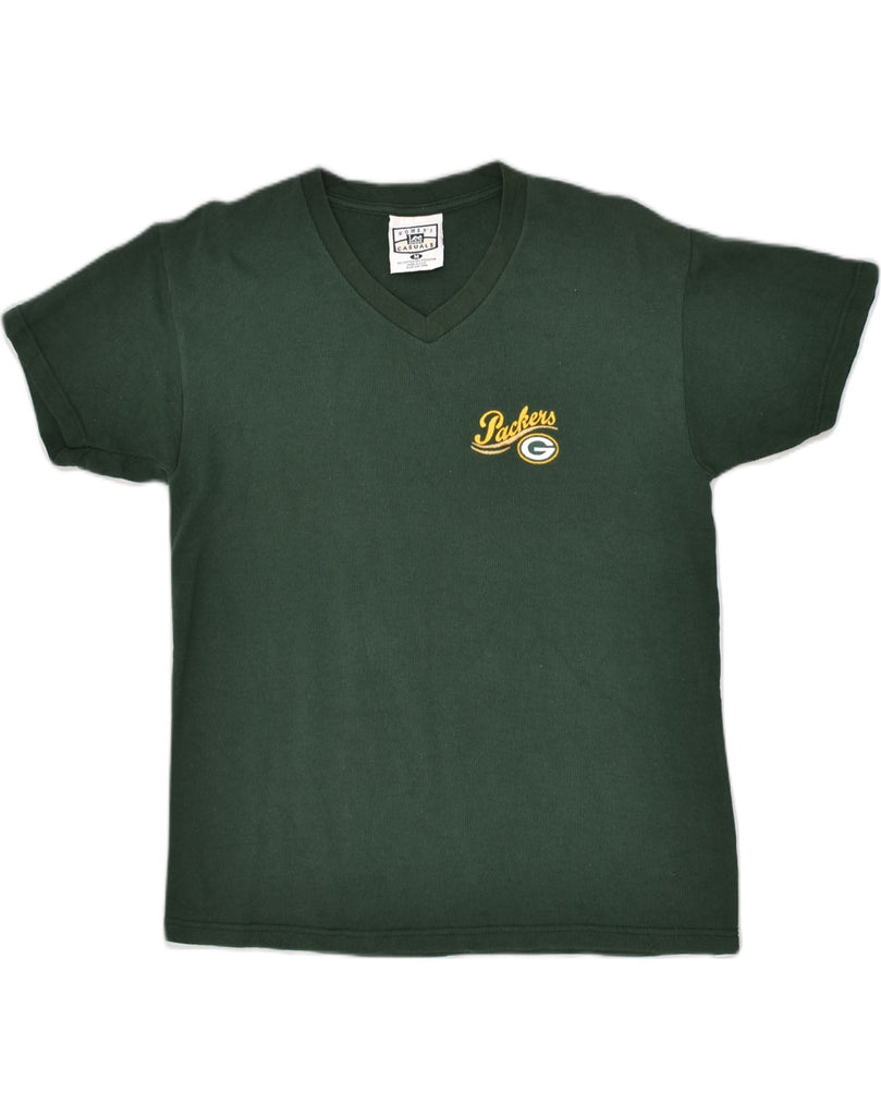 LEE Womens Packers Graphic T-Shirt Top UK 14 Medium Green Cotton | Vintage Lee | Thrift | Second-Hand Lee | Used Clothing | Messina Hembry 