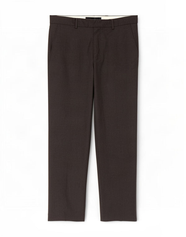 Hugo Boss Mens Straight Suit Trousers EU 46 Small W28 L28 Grey Virgin Wool