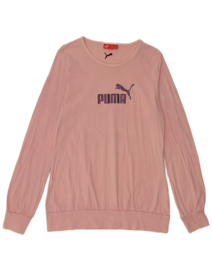 Puma Womens Graphic Sweatshirt Jumper UK 16 Large Pink
