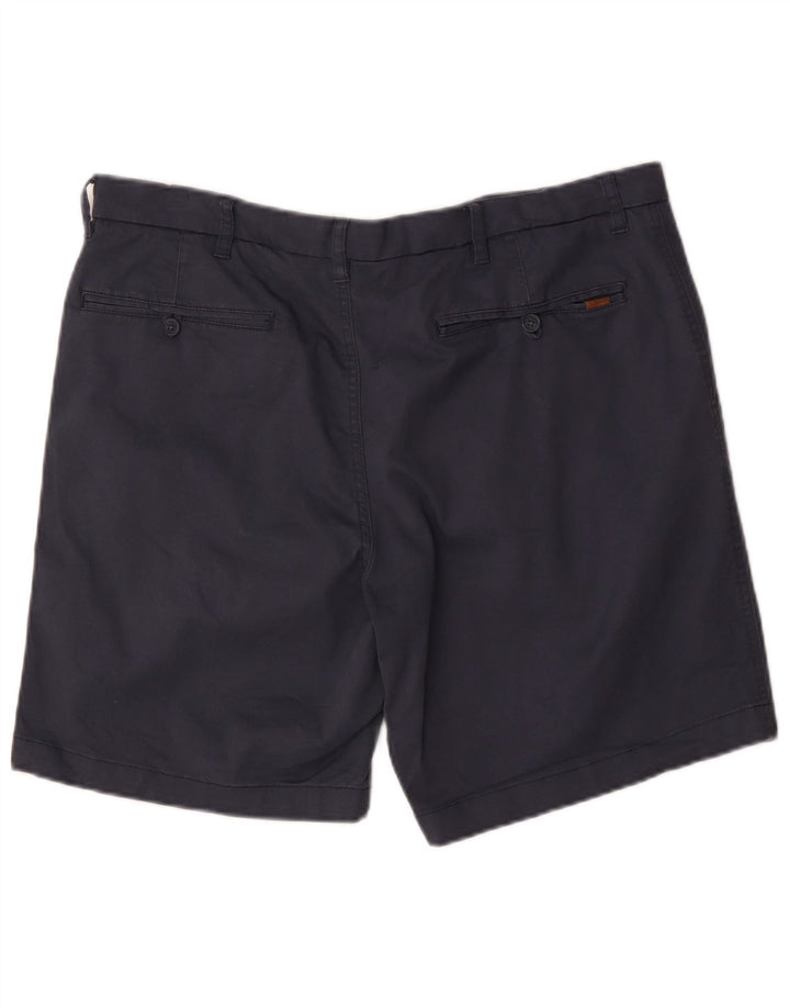 Chaps Mens Stretch Chino Shorts W38 XL Navy Blue Cotton