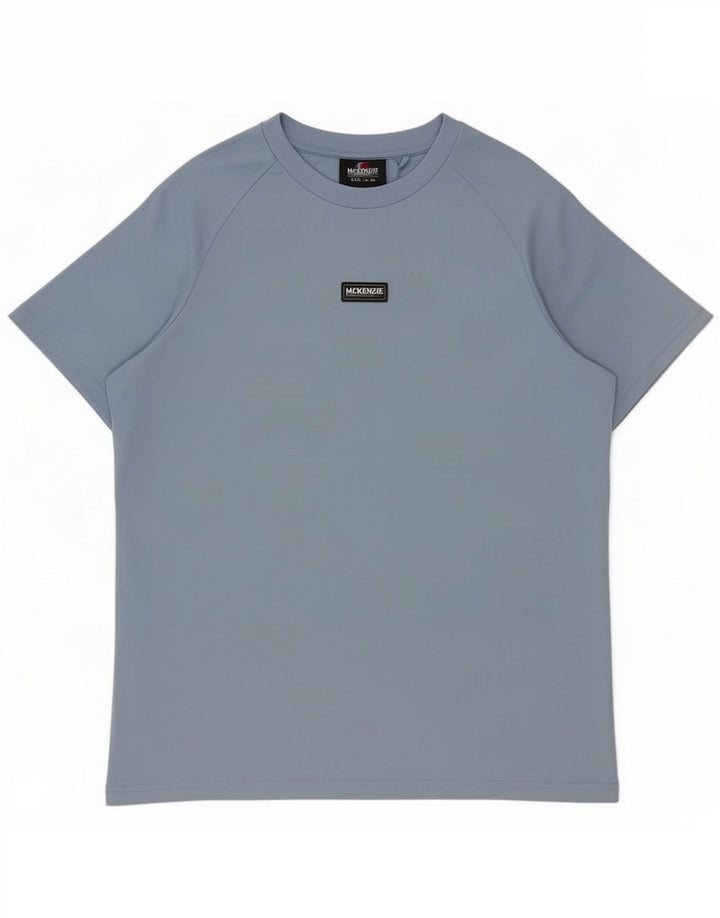 Mckenzie Mens T-Shirt Top Medium Blue Polyester