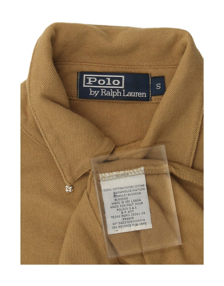Polo Ralph Lauren Mens Shirt Small Beige Cotton