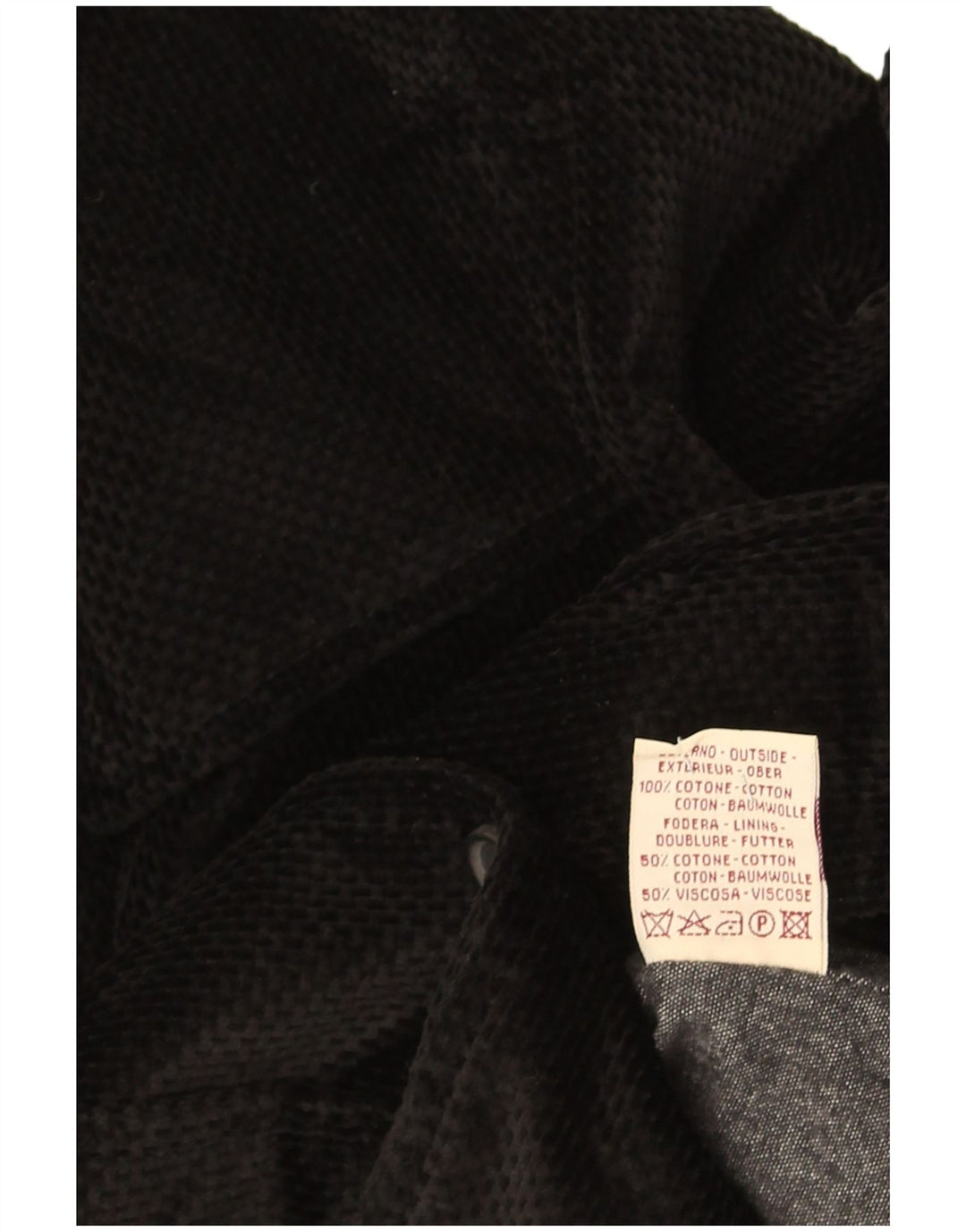 Capalbio Womens 4 Button Velvet Blazer Jacket IT 44 Medium Black Cotton