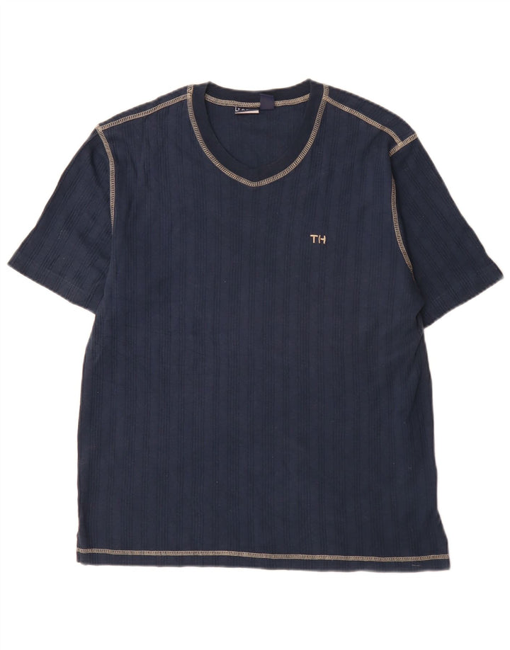 Tommy Hilfiger Mens T-Shirt Top Medium Navy Blue Cotton