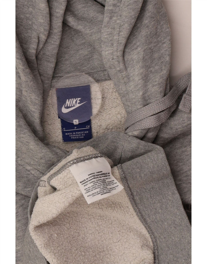 NIKE Mens Hoodie Jumper Small Grey Flecked Cotton