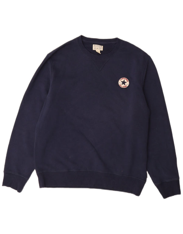 Converse Mens Chuck Taylor Sweatshirt Jumper Large Navy Blue