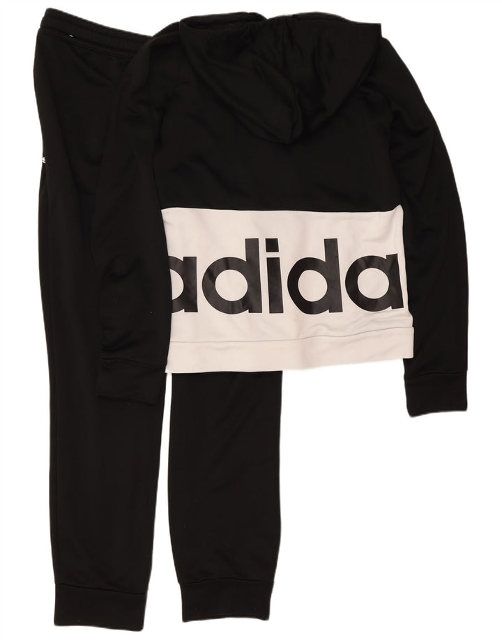 Adidas Womens Graphic Full Tracksuit UK 12/14 Medium Black Colourblock