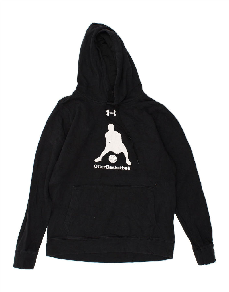 UNDER ARMOUR Mens Graphic Hoodie Jumper Small Black | Vintage Under Armour | Thrift | Second-Hand Under Armour | Used Clothing | Messina Hembry 