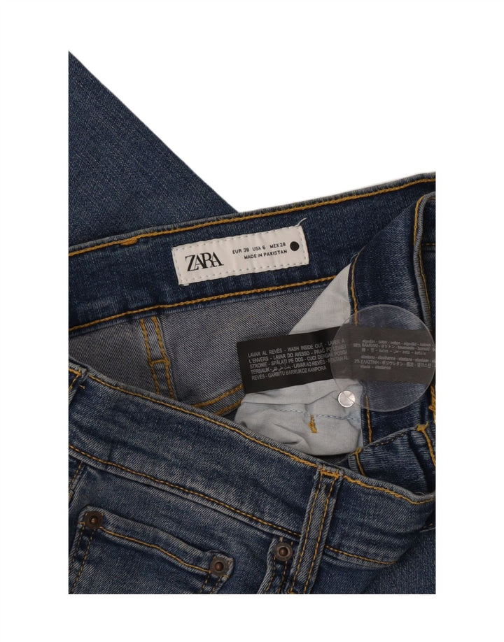Zara Womens Straight Jeans EU 38 Small W28 L25 Blue Cotton