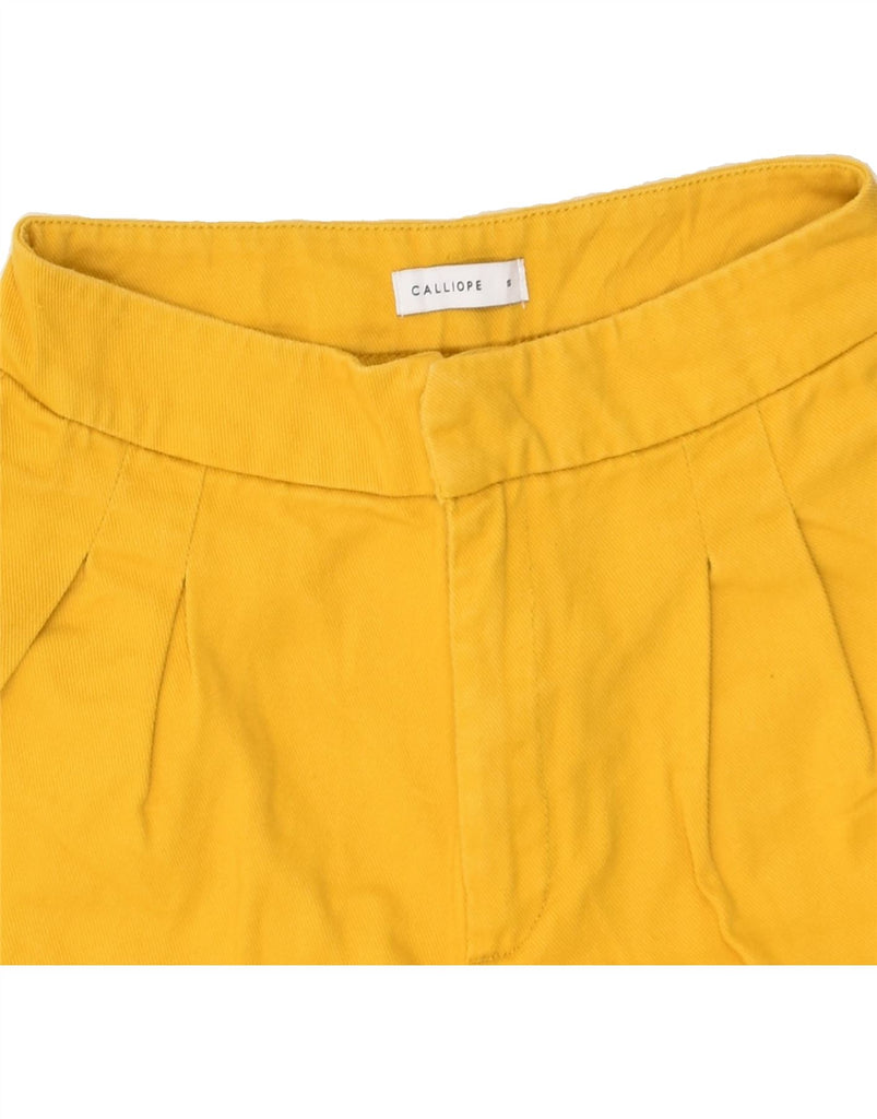 VINTAGE Womens Chino Shorts Small W26  Yellow Cotton | Vintage Vintage | Thrift | Second-Hand Vintage | Used Clothing | Messina Hembry 