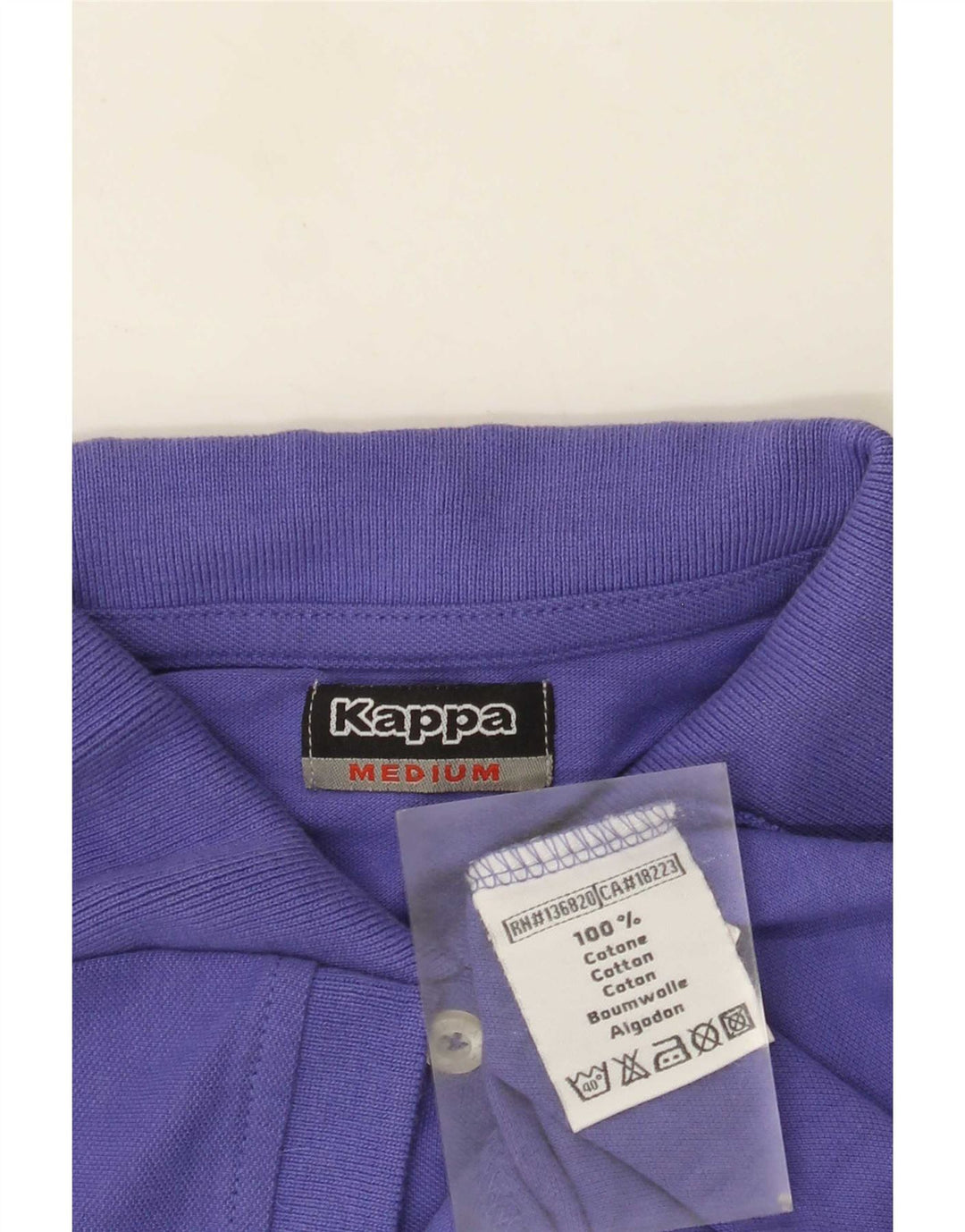 Kappa Womens Polo Shirt UK 12 Medium Purple Cotton