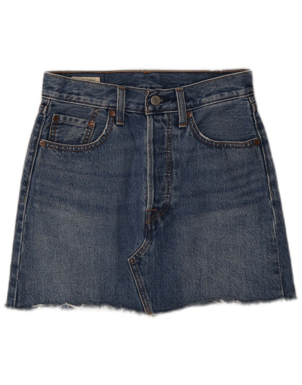 Levi's Womens Denim Skirt W24 XS Blue Cotton