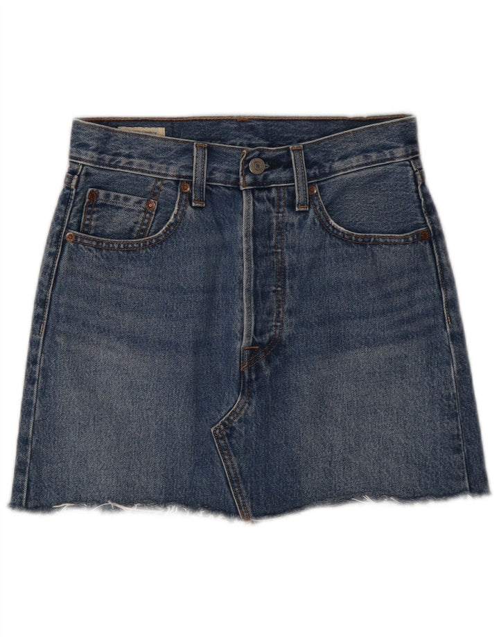 Levi's Womens Denim Skirt W24 XS Blue Cotton