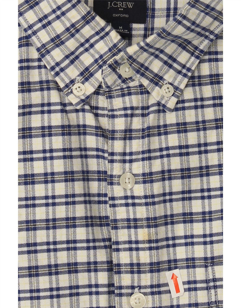 J. CREW Mens Slim Shirt Medium Blue Check Cotton Vintage J. Crew and Second-Hand J. Crew from Messina Hembry 
