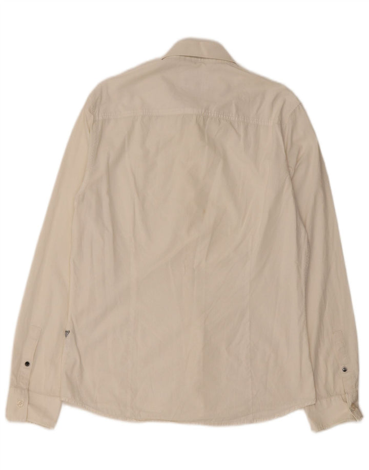 Guess Mens Slim Fit Shirt Large White