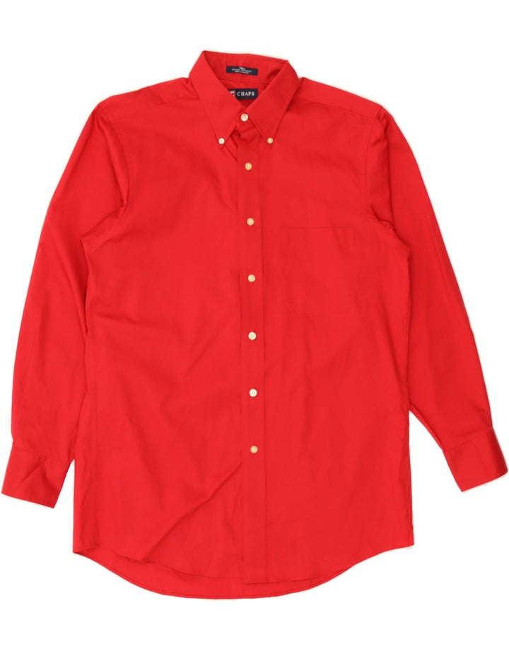 CHAPS Mens Shirt Size 15 15 1/2 Medium  Red Vintage Chaps and Second-Hand Chaps from Messina Hembry 