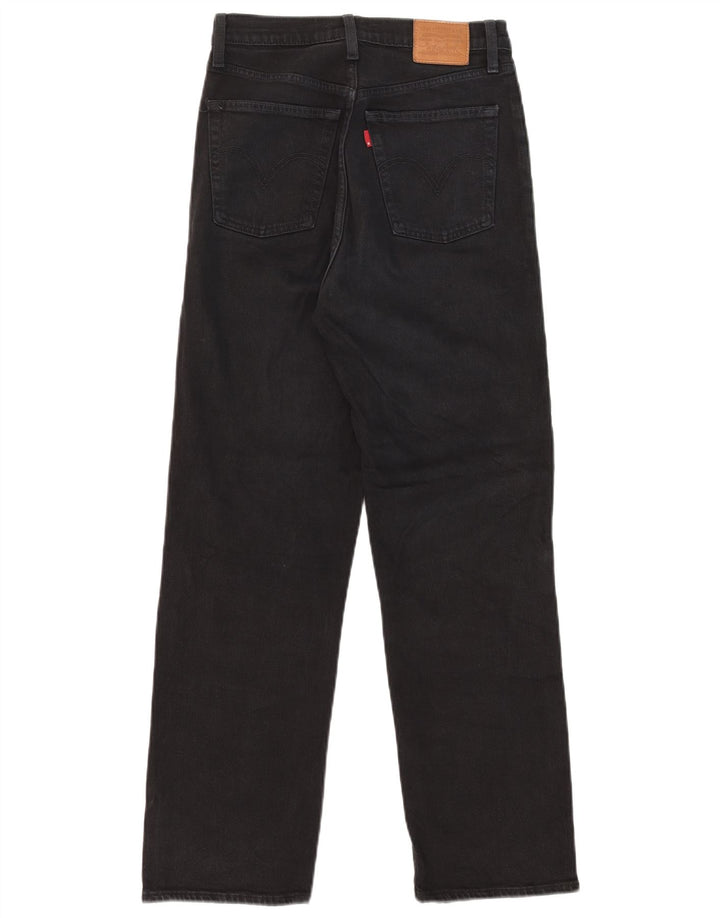 Levi's Womens Ribcage Straight Jeans W27 L29 Black Cotton