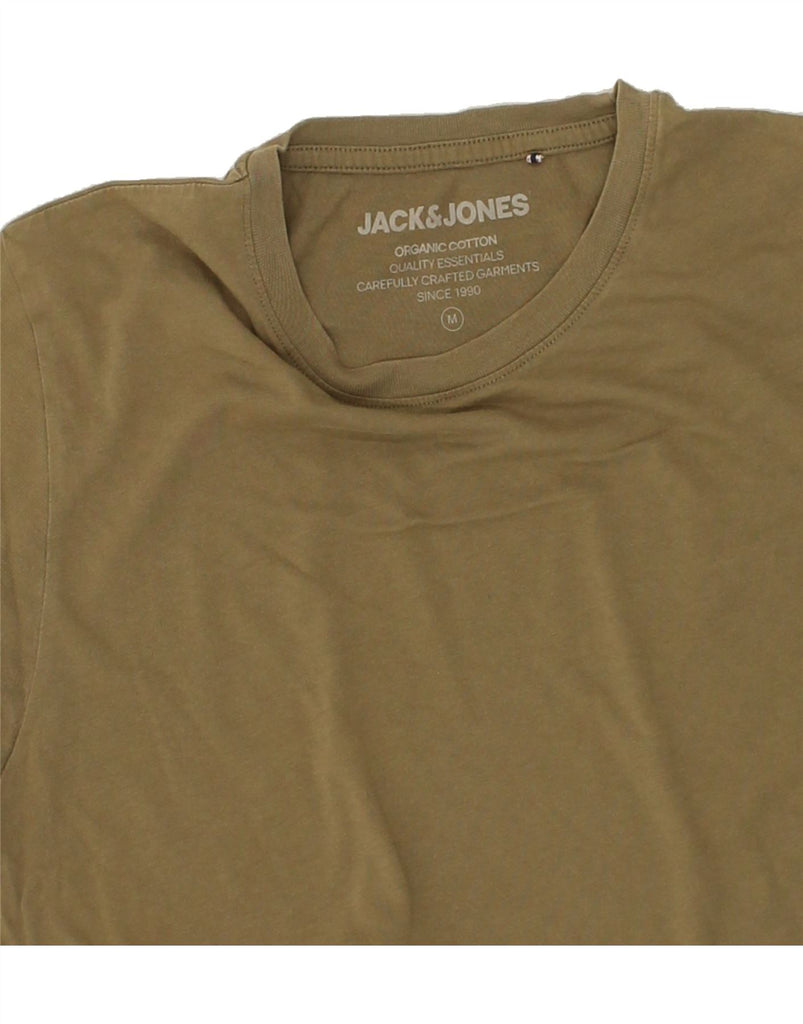 JACK & JONES Mens T-Shirt Top Medium Khaki Cotton | Vintage Jack & Jones | Thrift | Second-Hand Jack & Jones | Used Clothing | Messina Hembry 