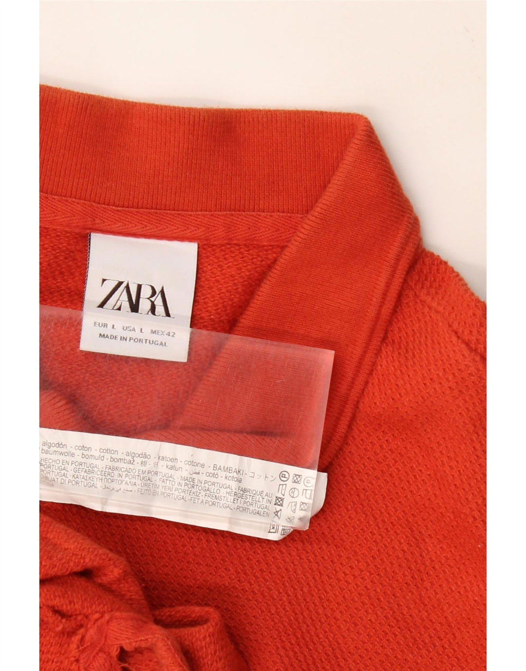 ZARA Mens Polo Shirt Large Red Cotton Vintage Zara and Second-Hand Zara from Messina Hembry 