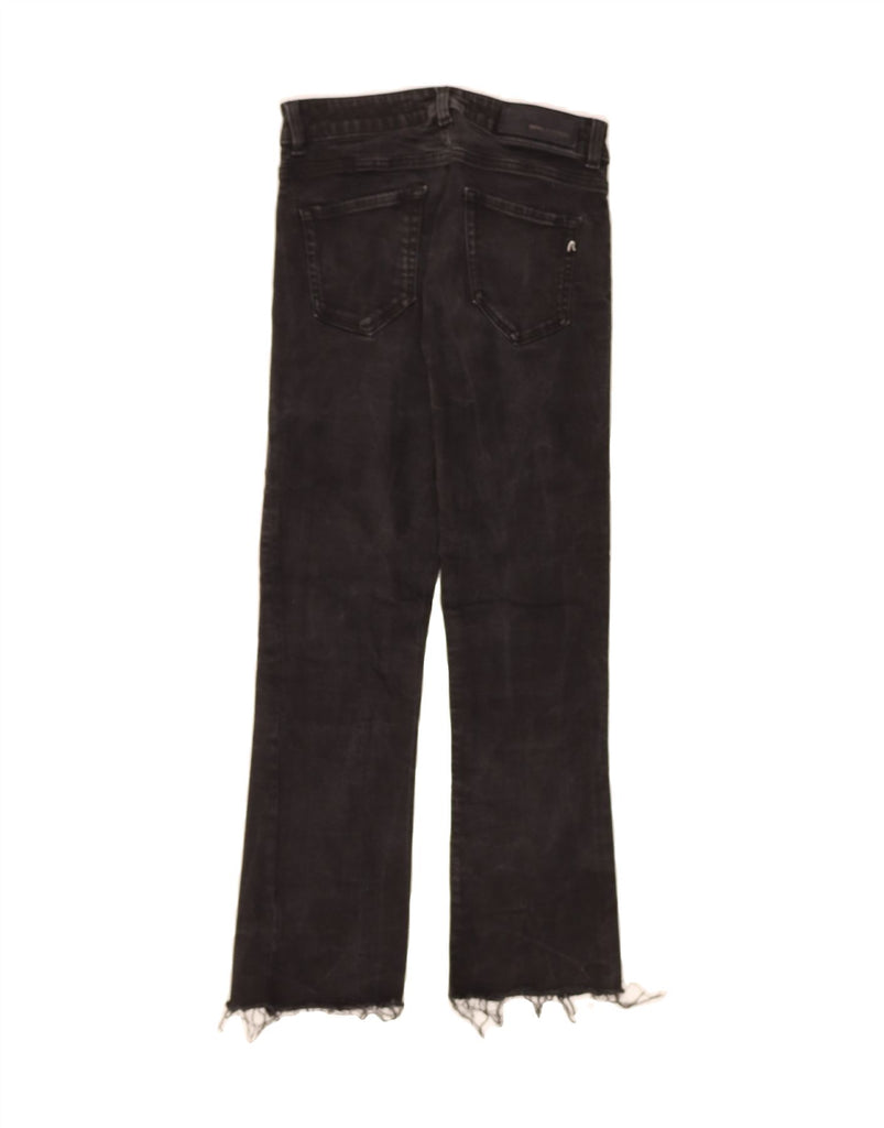 REPLAY Womens Faaby Mid Rise Flare Cropped Jeans W28 L25 Black Vintage Replay and Second-Hand Replay from Messina Hembry 