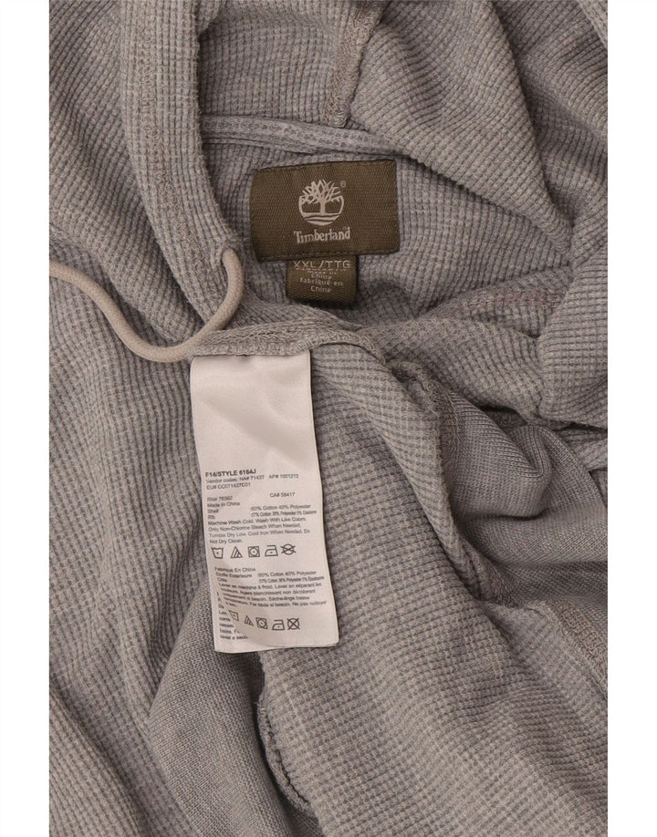 Timberland Mens Hooded Top Long Sleeve 2XL Grey Cotton