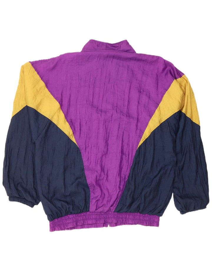 Active Mens Loose Fit Full Tracksuit Medium Purple Colourblock Polyamide