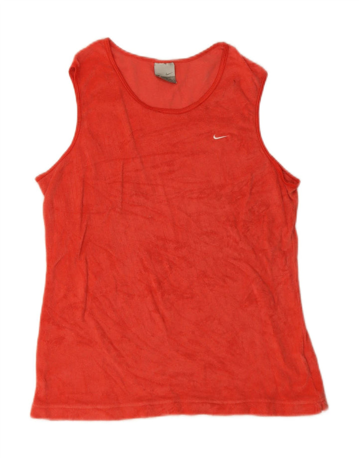 Nike Womens Vest Top US 12/14 Large Red Cotton